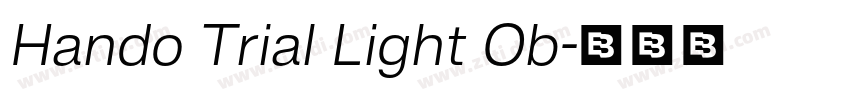 Hando Trial Light Ob字体转换